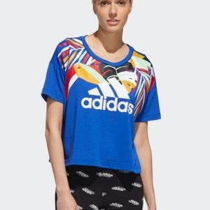 Adidas x Farm Rio oversize crop top - recycled